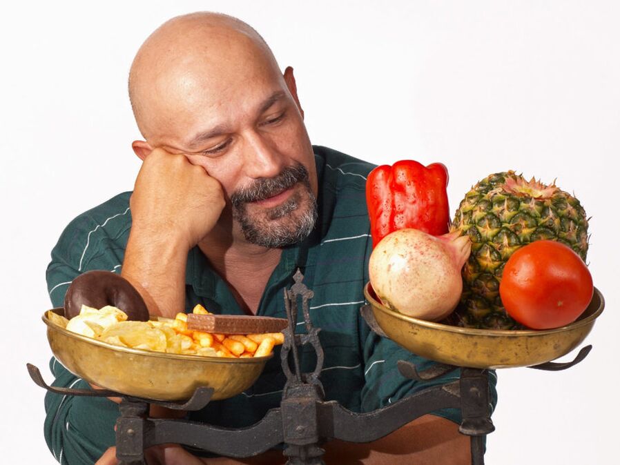 zdrava in nezdrava hrana za potenco