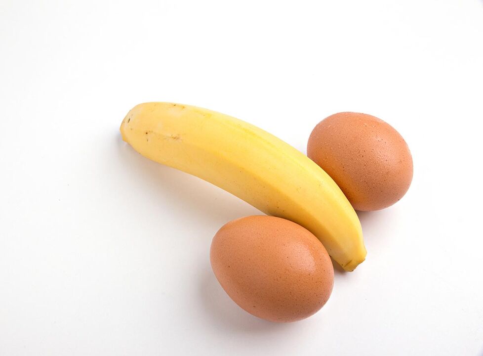 piščančja jajca in banana za povečanje moči