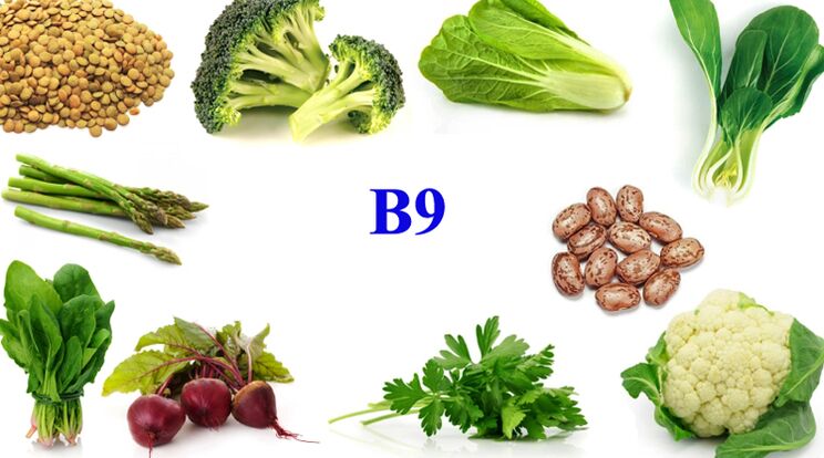 vitamin B9 v izdelkih za potenco